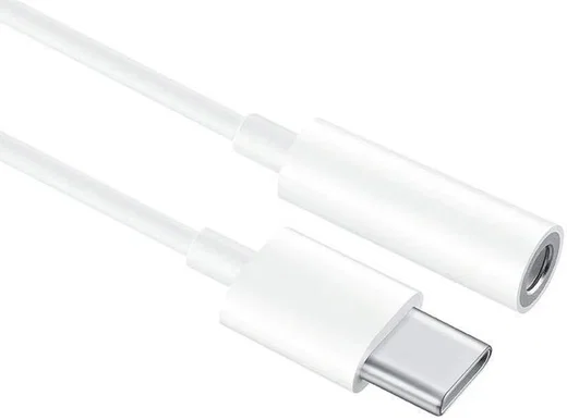 Originele Huawei USB-C naar 3.5mm Jack Audio Adapter 20CM Wit afbeelding 2