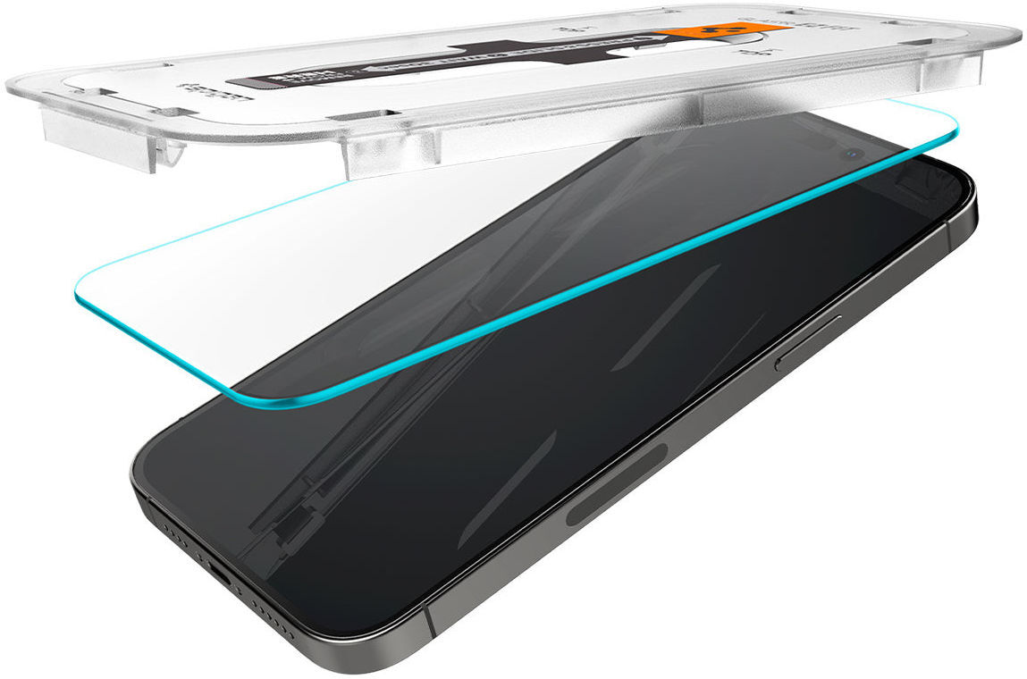 Spigen EZ Fit GLAS.tR Apple iPhone 14 Pro Screen Protector 2-Pack afbeelding 12