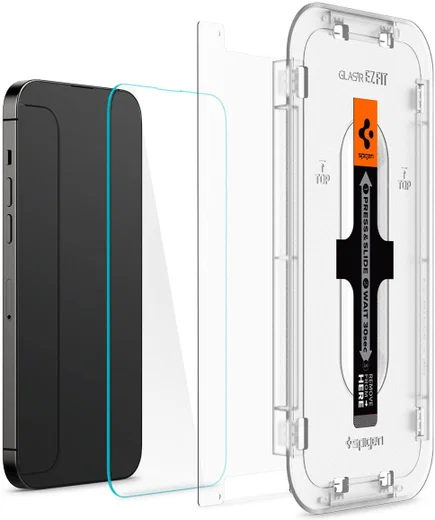 Spigen EZ Fit GLAS.tR Apple iPhone 14 Pro Screen Protector 2-Pack afbeelding 15