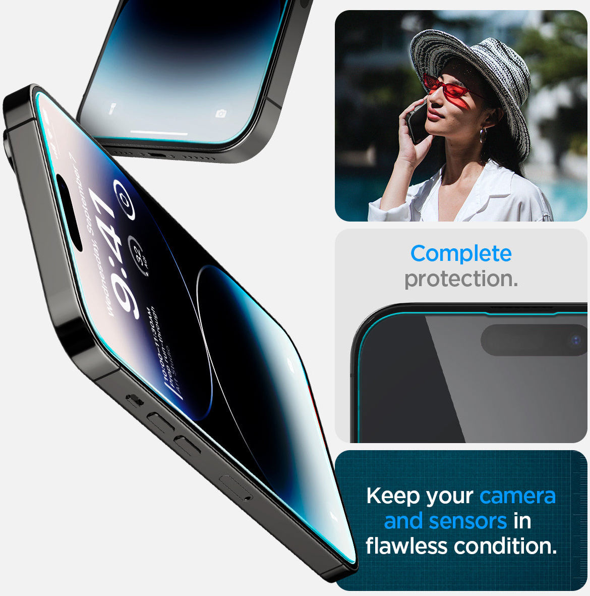 Spigen EZ Fit GLAS.tR Apple iPhone 14 Pro Screen Protector 2-Pack afbeelding 6