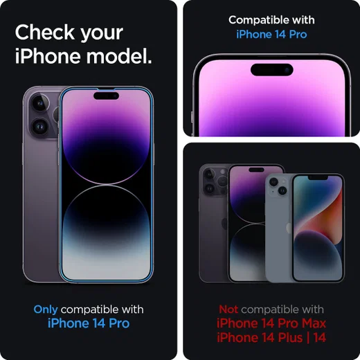 Spigen EZ Fit GLAS.tR Apple iPhone 14 Pro Screen Protector 2-Pack afbeelding 9