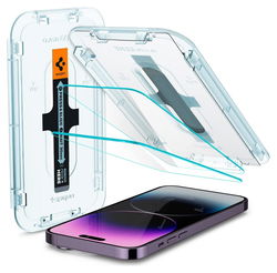 Spigen EZ Fit GLAS.tR Apple iPhone 14 Pro Max Screen Protector 2-Pack afbeelding
