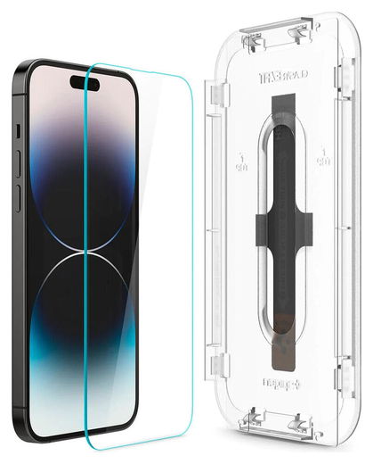 Spigen EZ Fit GLAS.tR Apple iPhone 14 Pro Max Screen Protector 2-Pack afbeelding 12