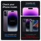 Spigen EZ Fit GLAS.tR Apple iPhone 14 Pro Max Screen Protector 2-Pack afbeelding 10