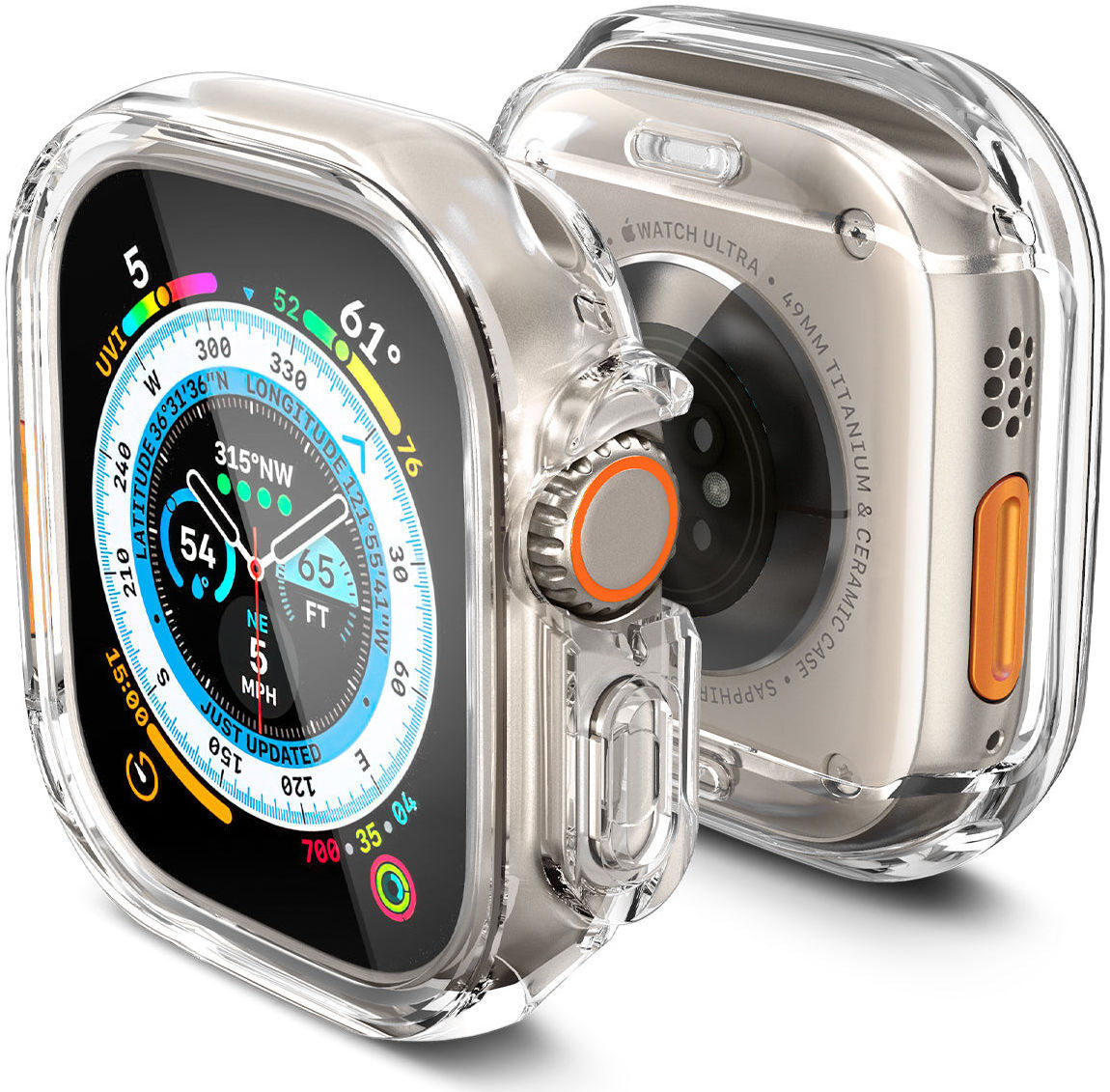 Spigen Ultra Hybrid - Apple Watch Ultra 3/2/1 Hoesje - Transparant afbeelding 1