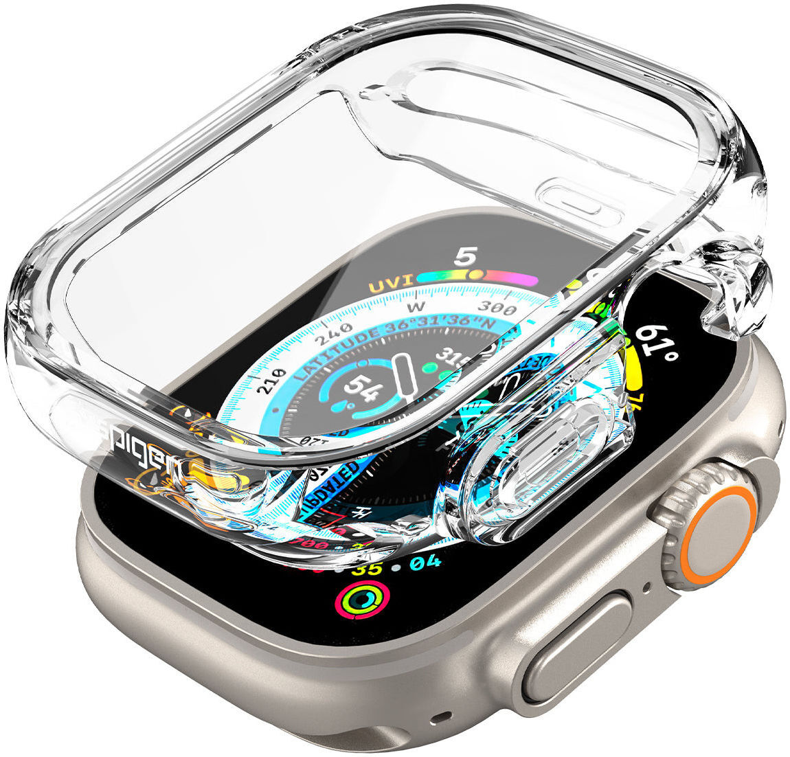 Spigen Ultra Hybrid - Apple Watch Ultra 3/2/1 Hoesje - Transparant afbeelding 11