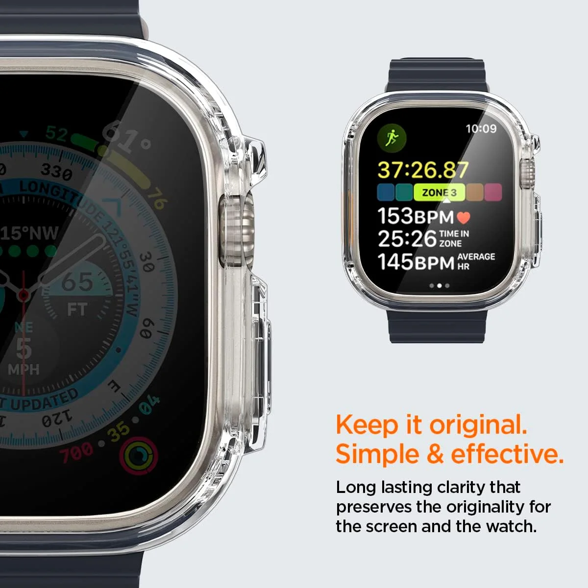 Spigen Ultra Hybrid - Apple Watch Ultra 3/2/1 Hoesje - Transparant afbeelding 4