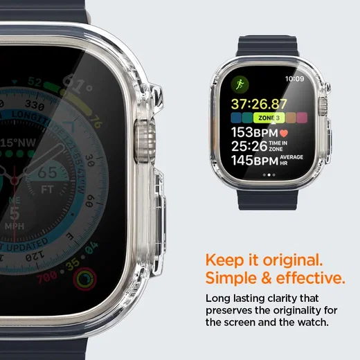 Spigen Ultra Hybrid - Apple Watch Ultra 3/2/1 Hoesje - Transparant afbeelding 4