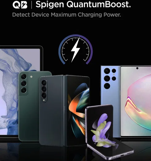 Spigen PC2200 Power Delivery Duo USB-C Autolader 75W Fast Charge Zwart afbeelding 4