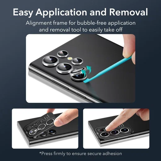 ESR Samsung Galaxy S23 Ultra Camera Lens Protector Zilver afbeelding 3