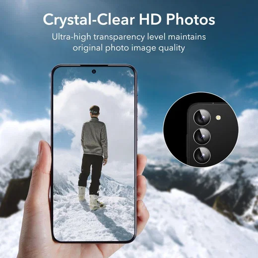 ESR Samsung Galaxy S23 / S23 Plus Camera Lens Protector Transparant afbeelding 5