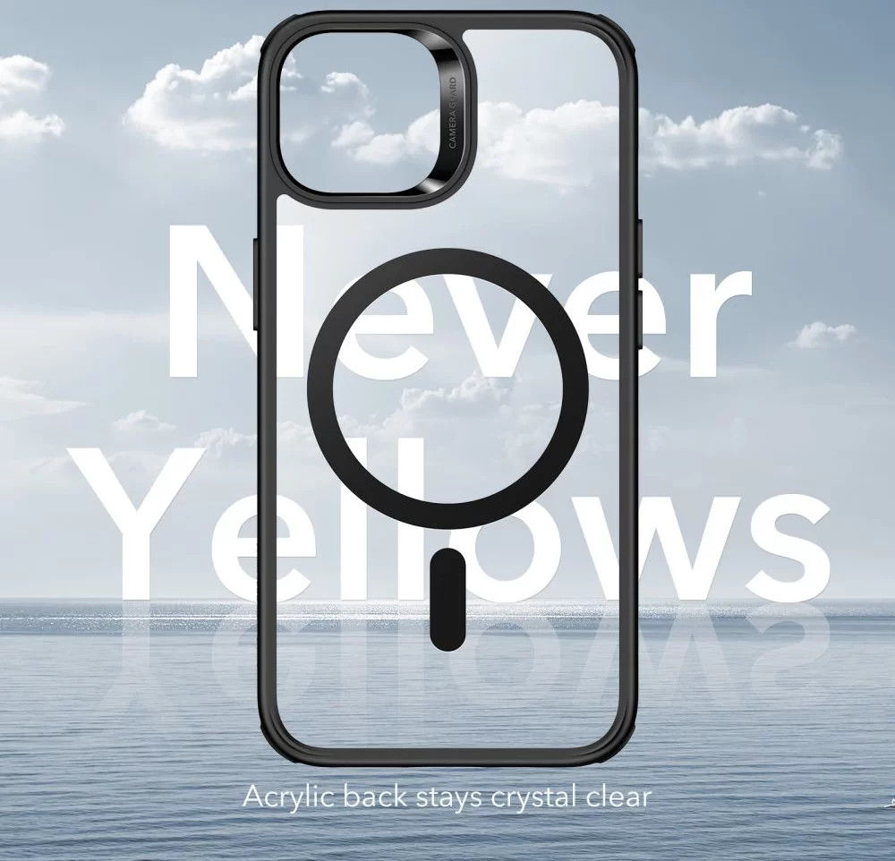 ESR Classic Hybrid Apple iPhone 14/13 Hoesje MagSafe Zwart Transparant afbeelding 8