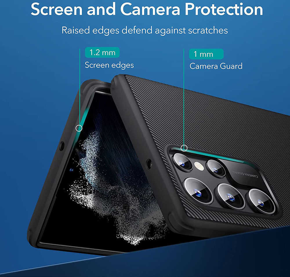 ESR Air Shield Boost Samsung Galaxy S22 Ultra Hoesje Kickstand Zwart afbeelding 4