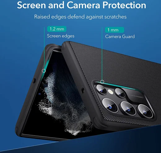ESR Air Shield Boost Samsung Galaxy S22 Ultra Hoesje Kickstand Zwart afbeelding 4