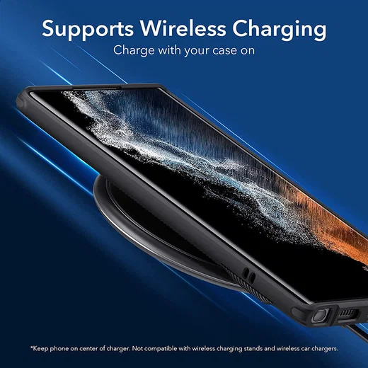 ESR Air Shield Boost Samsung Galaxy S22 Ultra Hoesje Kickstand Zwart afbeelding 5