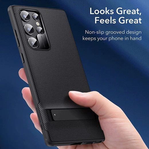 ESR Air Shield Boost Samsung Galaxy S22 Ultra Hoesje Kickstand Zwart afbeelding 6