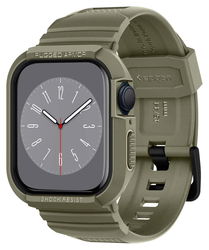 Spigen Rugged Armor Pro - Apple Watch 45MM / 44MM Hoesje en Bandje - Khaki afbeelding
