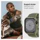 Spigen Rugged Armor Pro - Apple Watch 45MM / 44MM Hoesje en Bandje - Khaki afbeelding 4