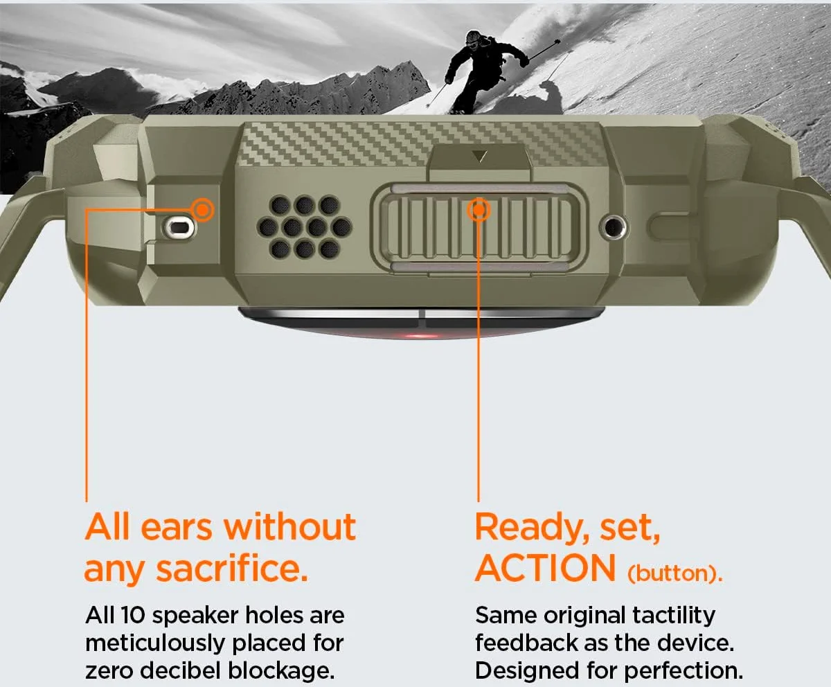 Spigen Rugged Armor - Apple Watch Ultra 3/2/1 - Hoesje en Bandje - Khaki afbeelding 9