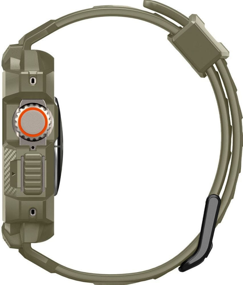 Spigen Rugged Armor - Apple Watch Ultra 3/2/1 - Hoesje en Bandje - Khaki afbeelding 13