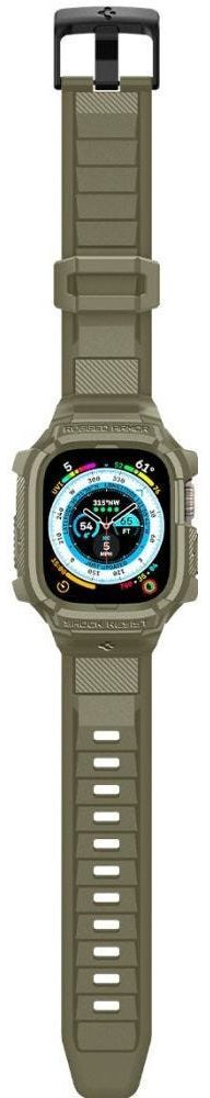 Spigen Rugged Armor - Apple Watch Ultra 3/2/1 - Hoesje en Bandje - Khaki afbeelding 15