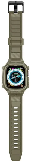 Spigen Rugged Armor - Apple Watch Ultra 3/2/1 - Hoesje en Bandje - Khaki afbeelding 15