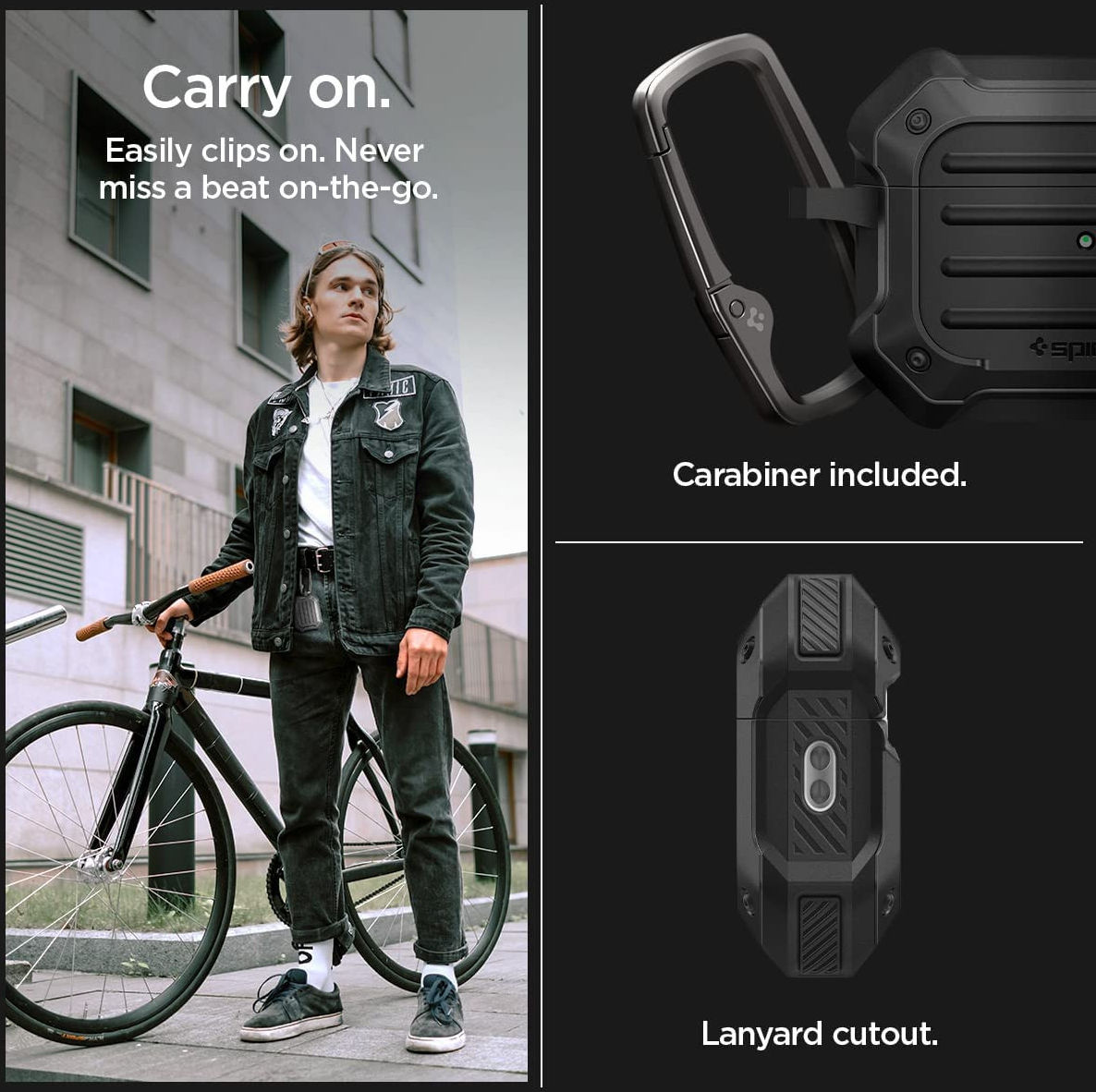 Spigen Tough Armor MagFit Apple AirPods Pro 1/2 Hoesje MagSafe Zwart afbeelding 6