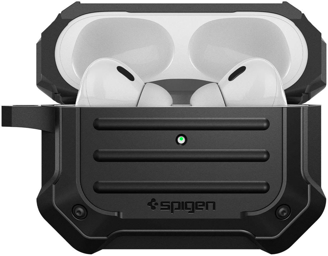 Spigen Tough Armor MagFit Apple AirPods Pro 1/2 Hoesje MagSafe Zwart afbeelding 1