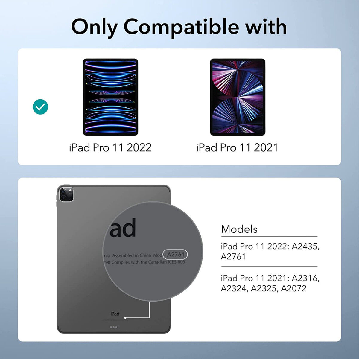 ESR Project Zero Apple iPad Pro 11 (2022/2021/2020) Hoes Transparant afbeelding 10