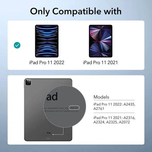 ESR Project Zero Apple iPad Pro 11 (2022/2021/2020) Hoes Transparant afbeelding 10