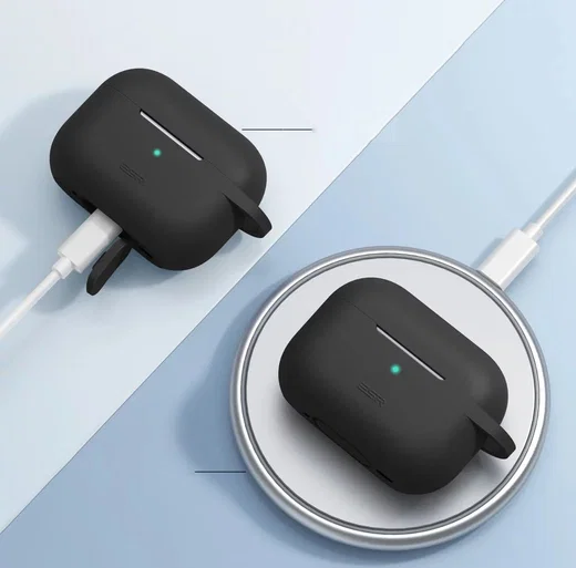 ESR Bounce Apple AirPods Pro 1/2 Hoesje Siliconen Zwart afbeelding 4