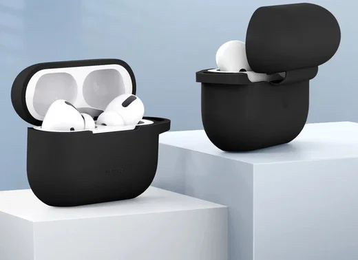 ESR Bounce Apple AirPods Pro 1/2 Hoesje Siliconen Zwart afbeelding 5