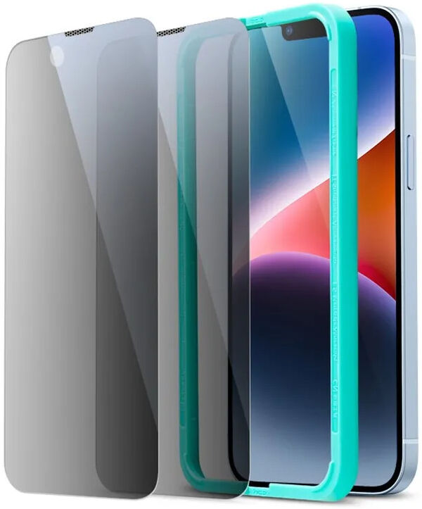 ESR iPhone 13/13 Pro/14 Privacy Screen Protector Tempered Glass 2-Pack afbeelding 1