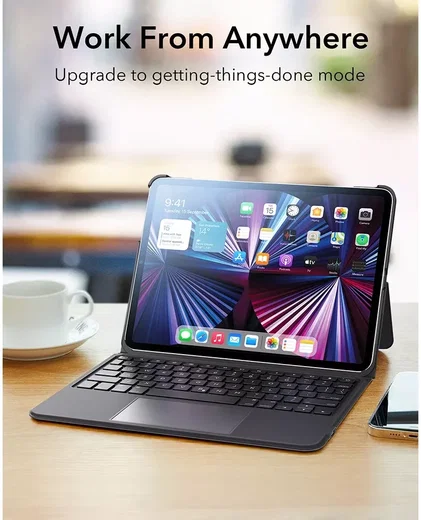 ESR Ascend iPad Air 11 (24/25/26)/Pro 11 (22-18)/Air 10.9 Toetsenbord Hoes Zwart afbeelding 9