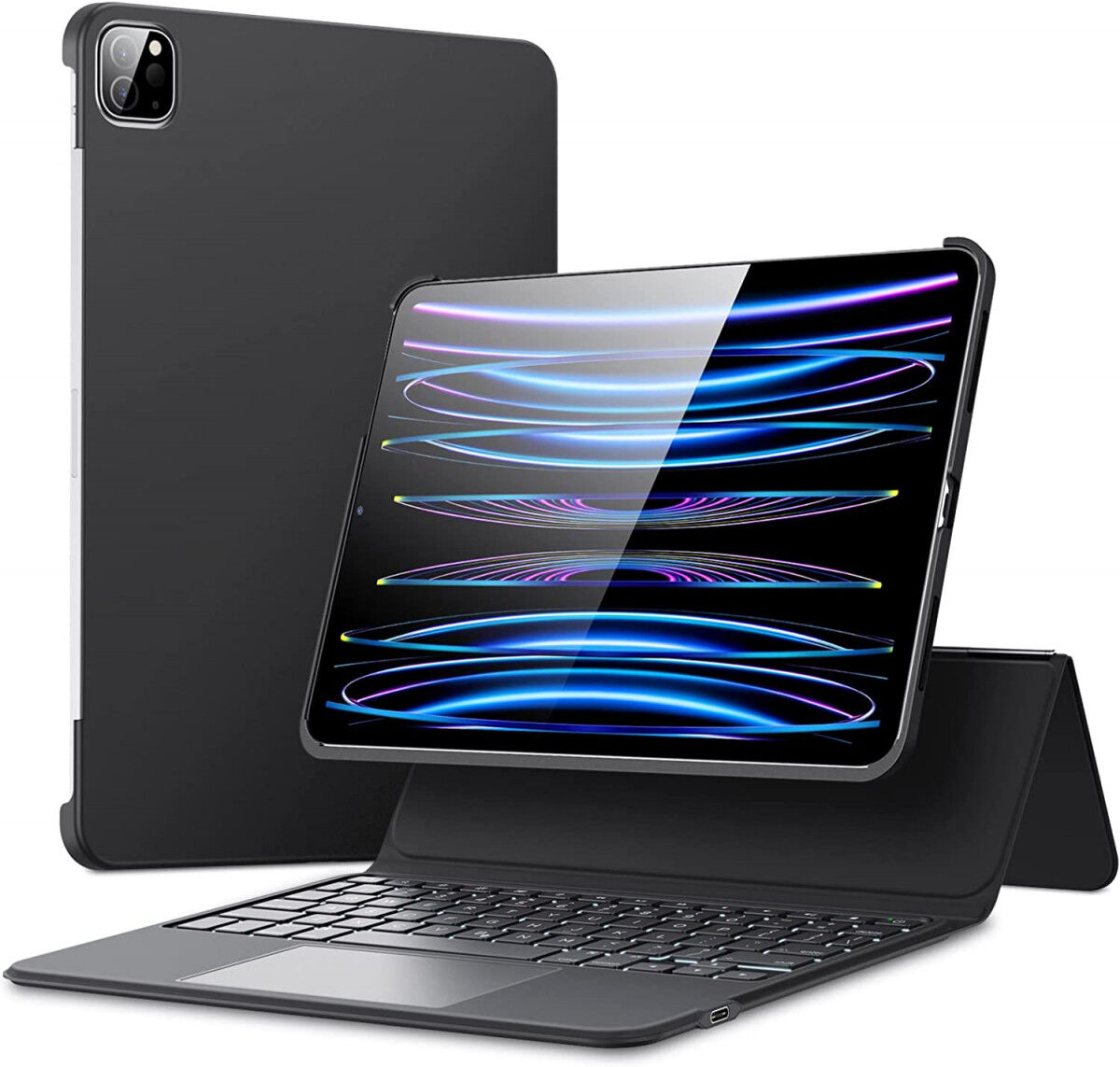 ESR Ascend iPad Air 11 (24/25/26)/Pro 11 (22-18)/Air 10.9 Toetsenbord Hoes Zwart afbeelding 2