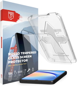 Rosso Samsung Galaxy A34 Tempered Glass Fingerprint en Case Friendly