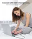 UGREEN 3A Fast Charge USB-A 3.0 naar USB-C Female Adapter 5Gbps Grijs afbeelding 2