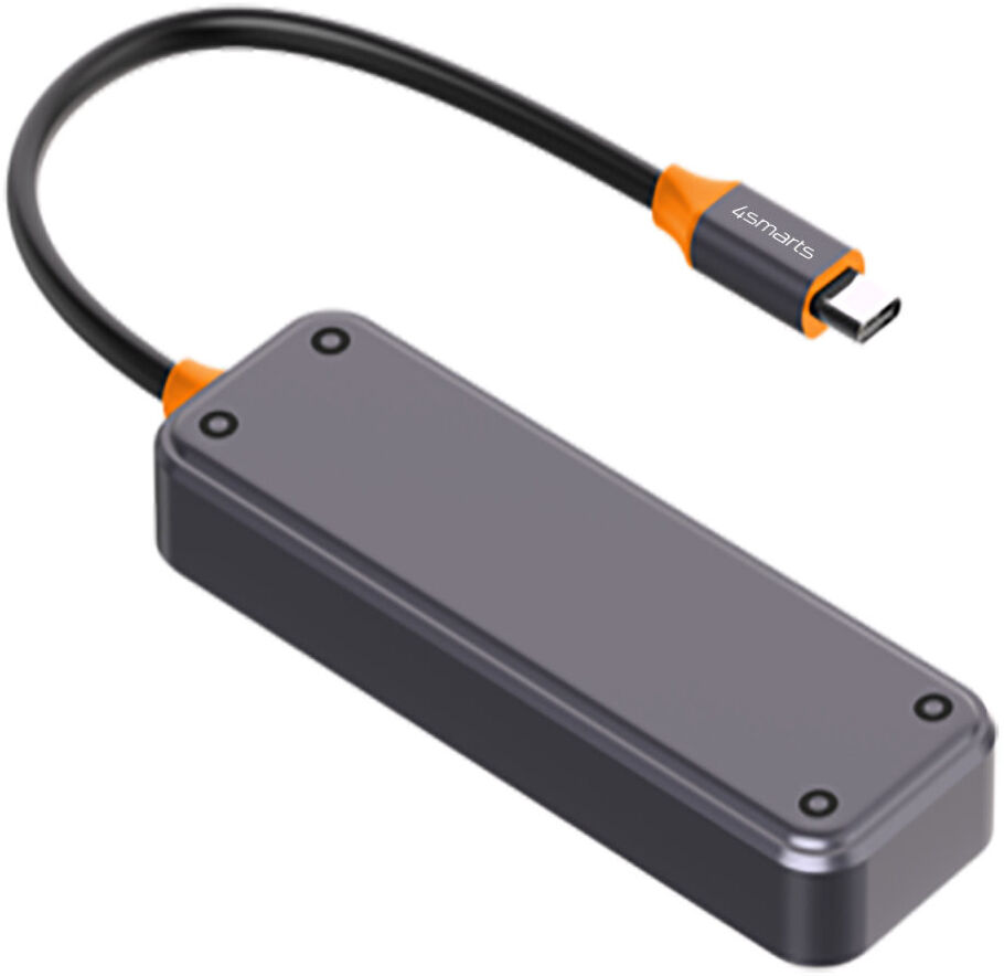 4smarts 4-in-1 USB-C naar 4x USB-C Hub 10Gbps Grijs afbeelding 2
