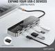 4smarts 4-in-1 USB-C naar 4x USB-C Hub 10Gbps Grijs afbeelding 3