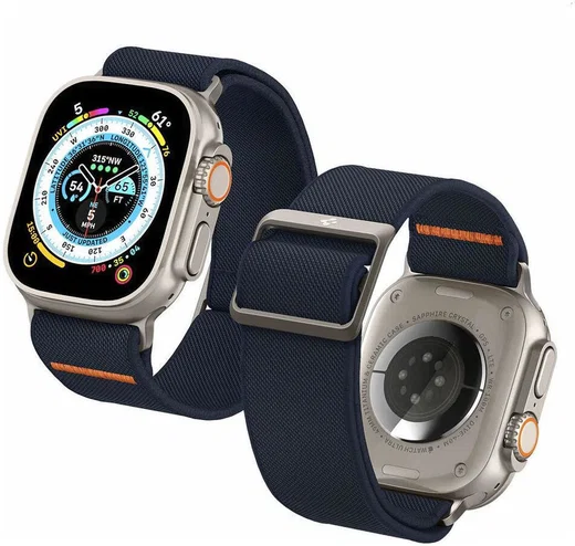 Spigen Fit Lite - Ultra Apple Watch Bandje - 42MM/44MM/45MM/49MM - Navy afbeelding 1