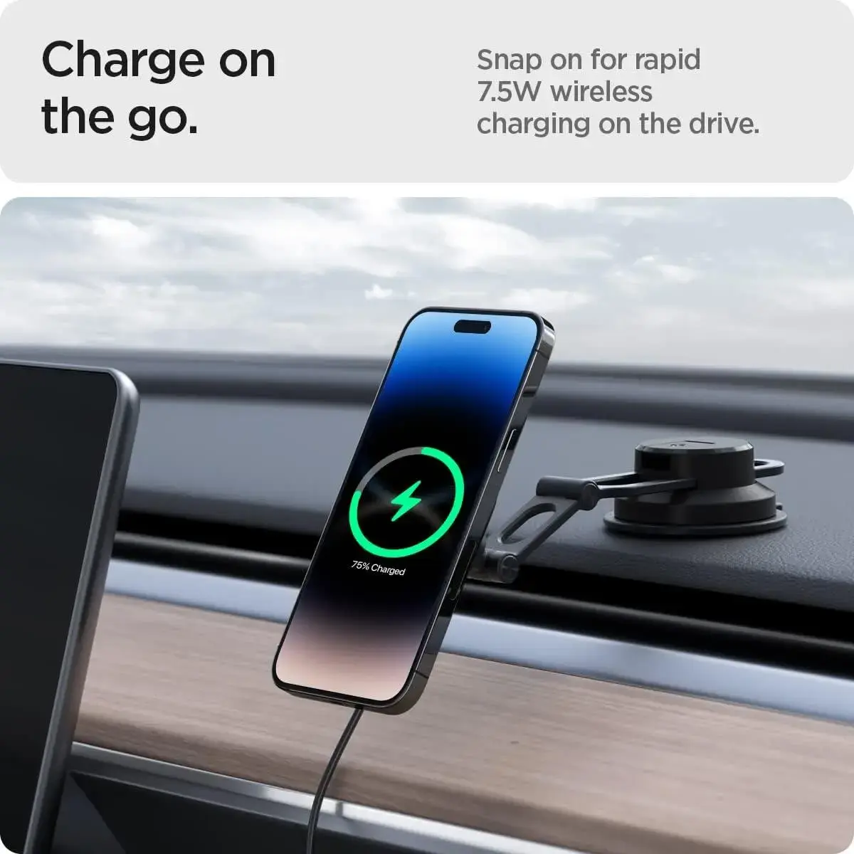 Spigen OneTap Pro 3 Raam/Dashboard MagSafe Houder Auto met Opladen 10W afbeelding 7