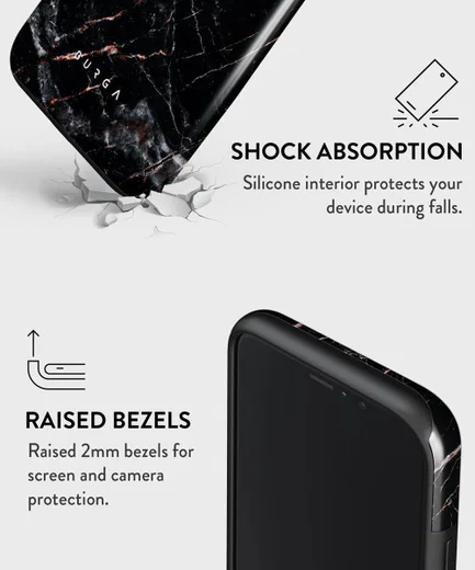 Burga Tough Case Samsung Galaxy A22 5G Hoesje Rose Gold Marble afbeelding 4