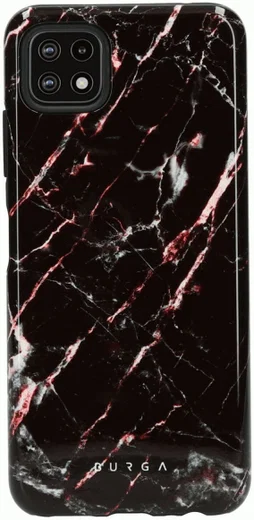 Burga Tough Case Samsung Galaxy A22 5G Hoesje Rose Gold Marble afbeelding 1