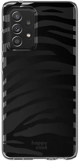 HappyCase Samsung Galaxy A52 / A52S Hoesje Flexibel TPU Zebra afbeelding 1
