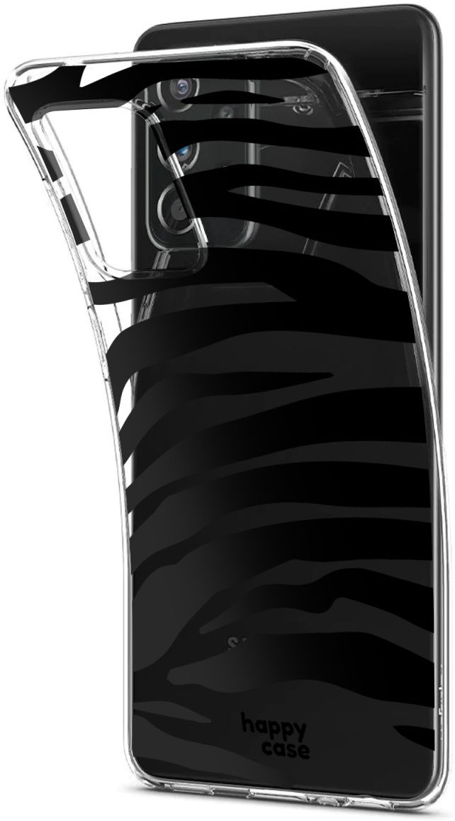 HappyCase Samsung Galaxy A52 / A52S Hoesje Flexibel TPU Zebra afbeelding 3
