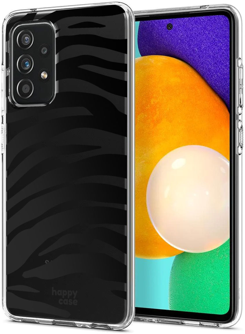 HappyCase Samsung Galaxy A52 / A52S Hoesje Flexibel TPU Zebra afbeelding 4