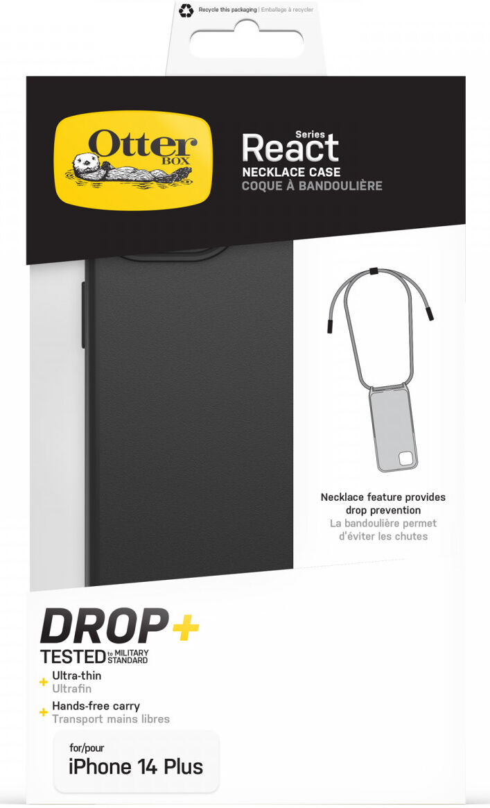 OtterBox React Necklace iPhone 14 Plus Hoesje met Koord Zwart afbeelding 7