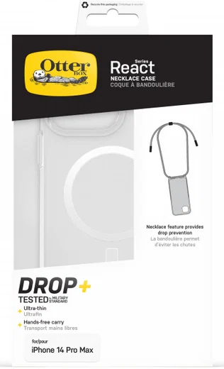OtterBox React Necklace iPhone 14 Pro Max Hoesje met Koord Clear afbeelding 7