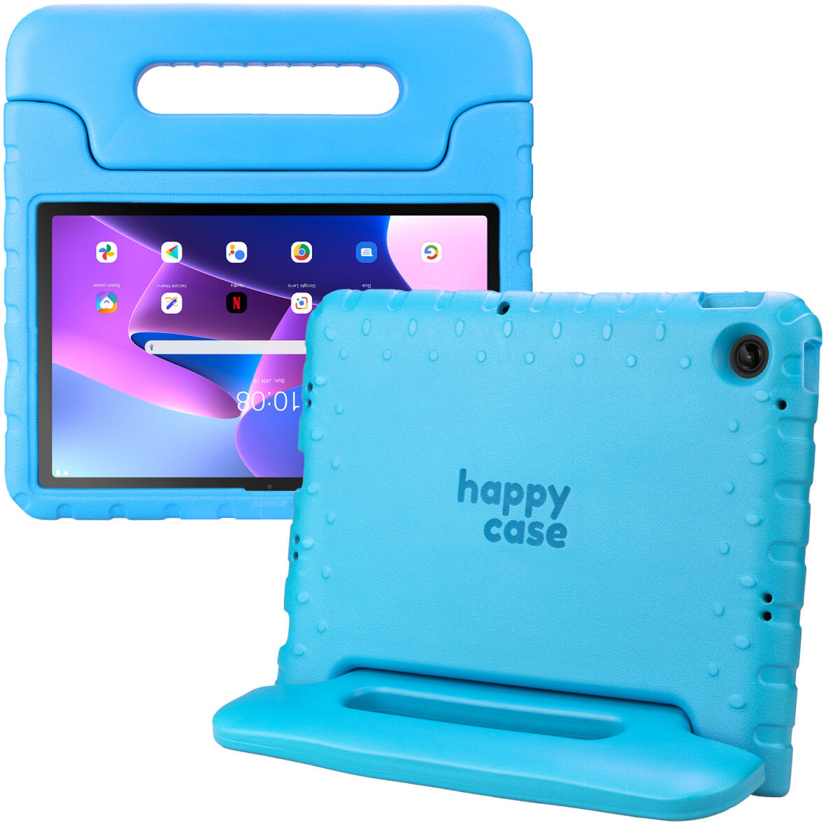 HappyCase Lenovo Tab M10 Plus Gen 3 Kinder Tablethoes Handvat Blauw afbeelding 1