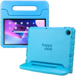 HappyCase Lenovo Tab M10 Plus Gen 3 Kinder Tablethoes Handvat Blauw afbeelding
